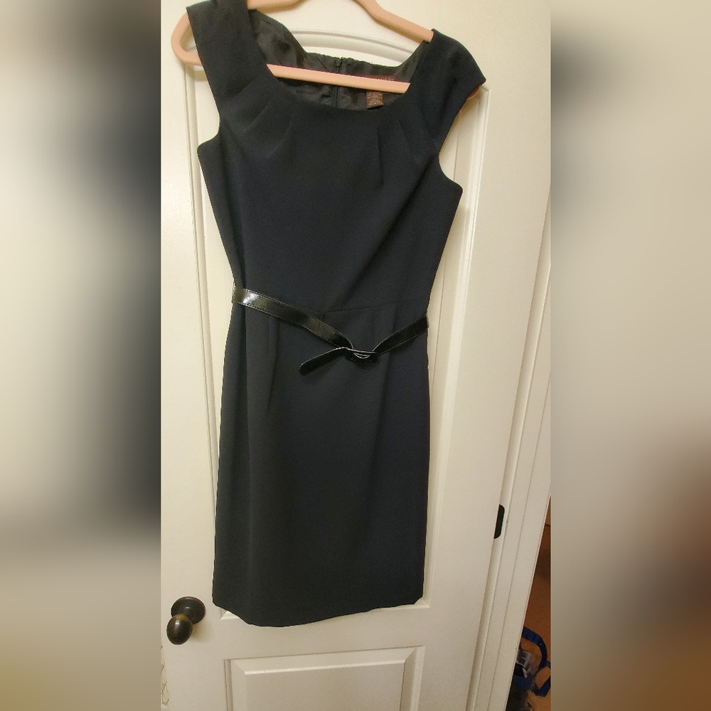 Elegant Black Dress with Belt